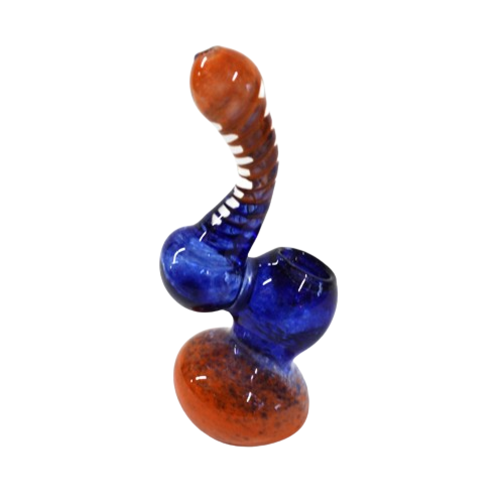 Multi Color Bubbler Medium Size Glass Water Pipe with Vibrant Color Design and Durable Glass Construction