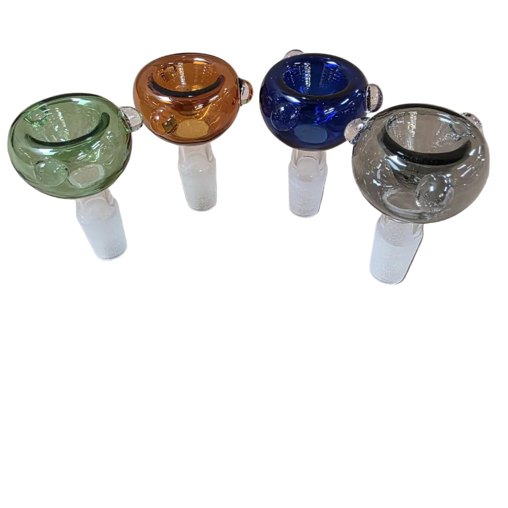 Colorful male joint glass bowl accessory designed for secure fit and smooth use