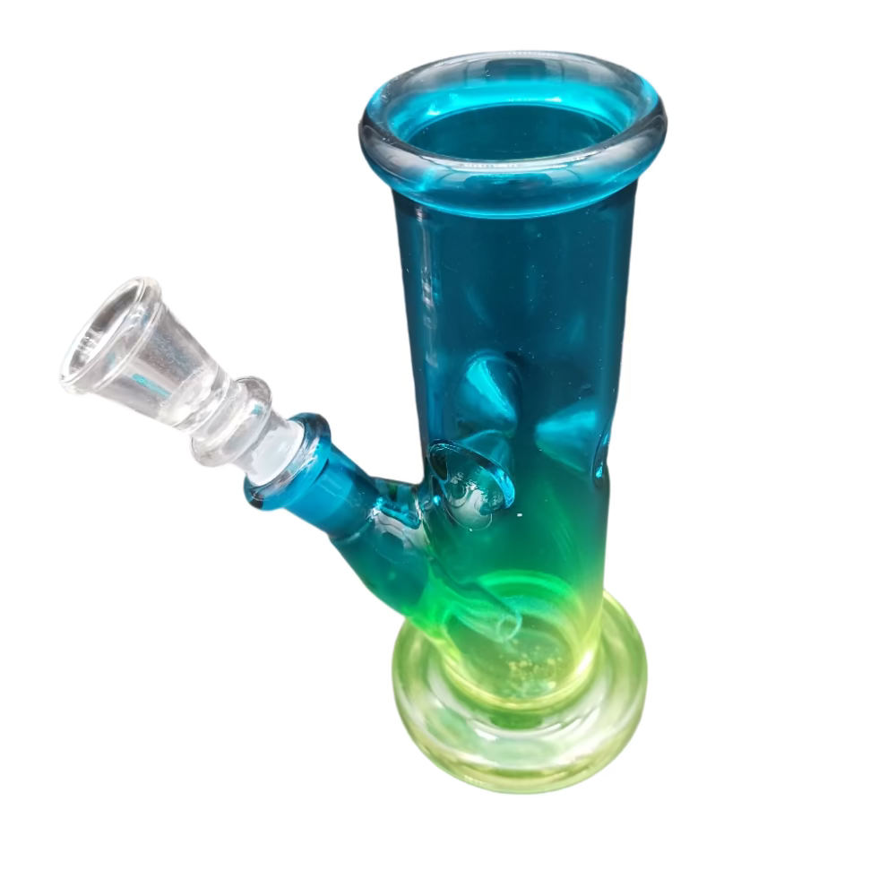 Colorful straight water pipe glass bong tube rig with durable borosilicate construction, smooth filtration, and clean cooled smoke performance.