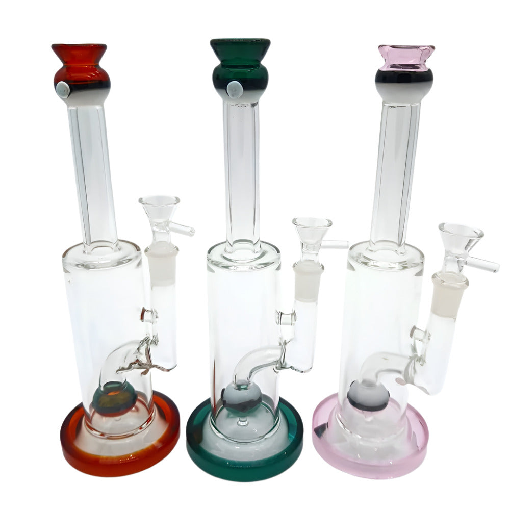 Colorful tube water pipe glass bong with vibrant design durable smoking accessory for smooth filtration and clean hits