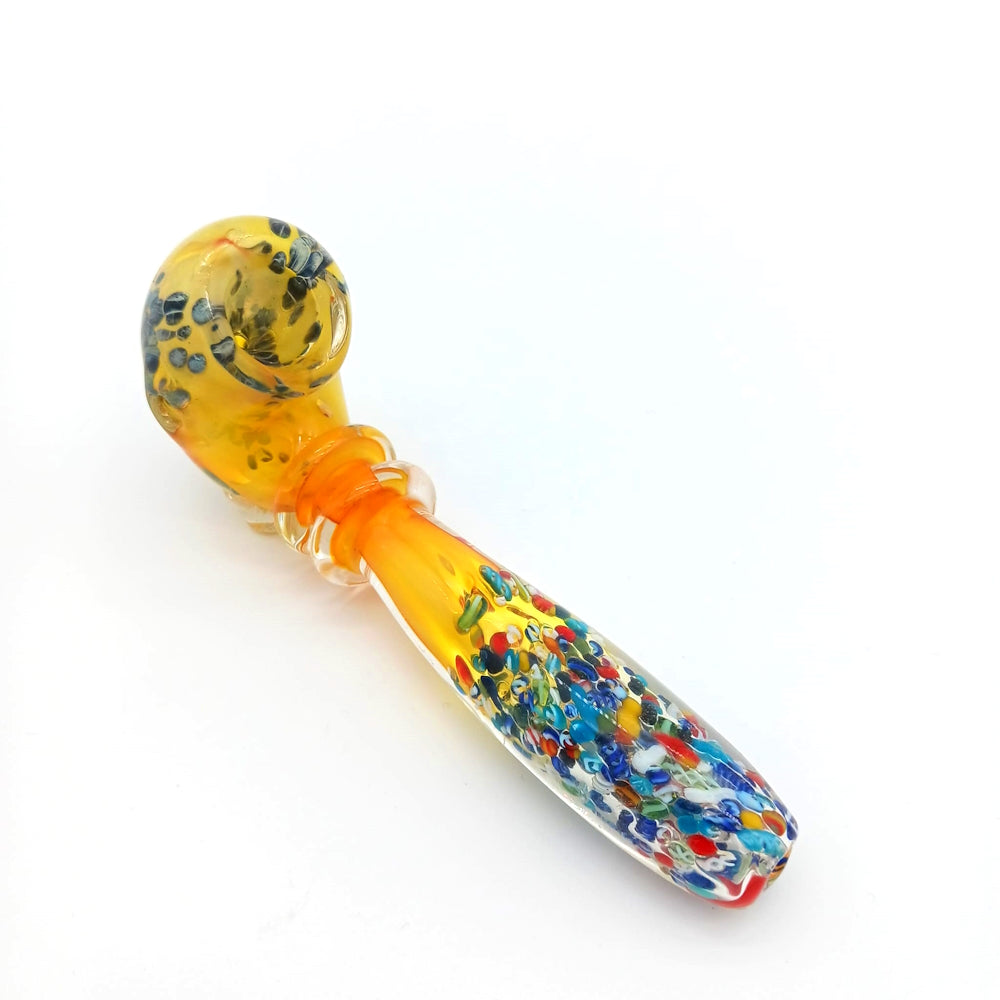 Confetti design heavy duty glass sherlock pipe