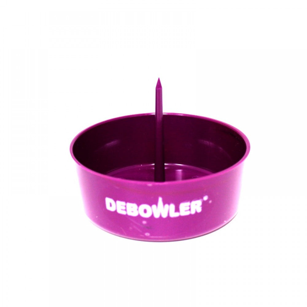 Plastic debowler ashtray with bowl cleaning spike, durable and easy-to-use design for quick cleaning and ash disposal.