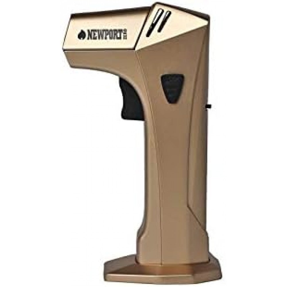 DF-117 Newport Zero Torch Lighter featuring adjustable flame control, refillable butane system, and powerful wind-resistant performance for everyday use.