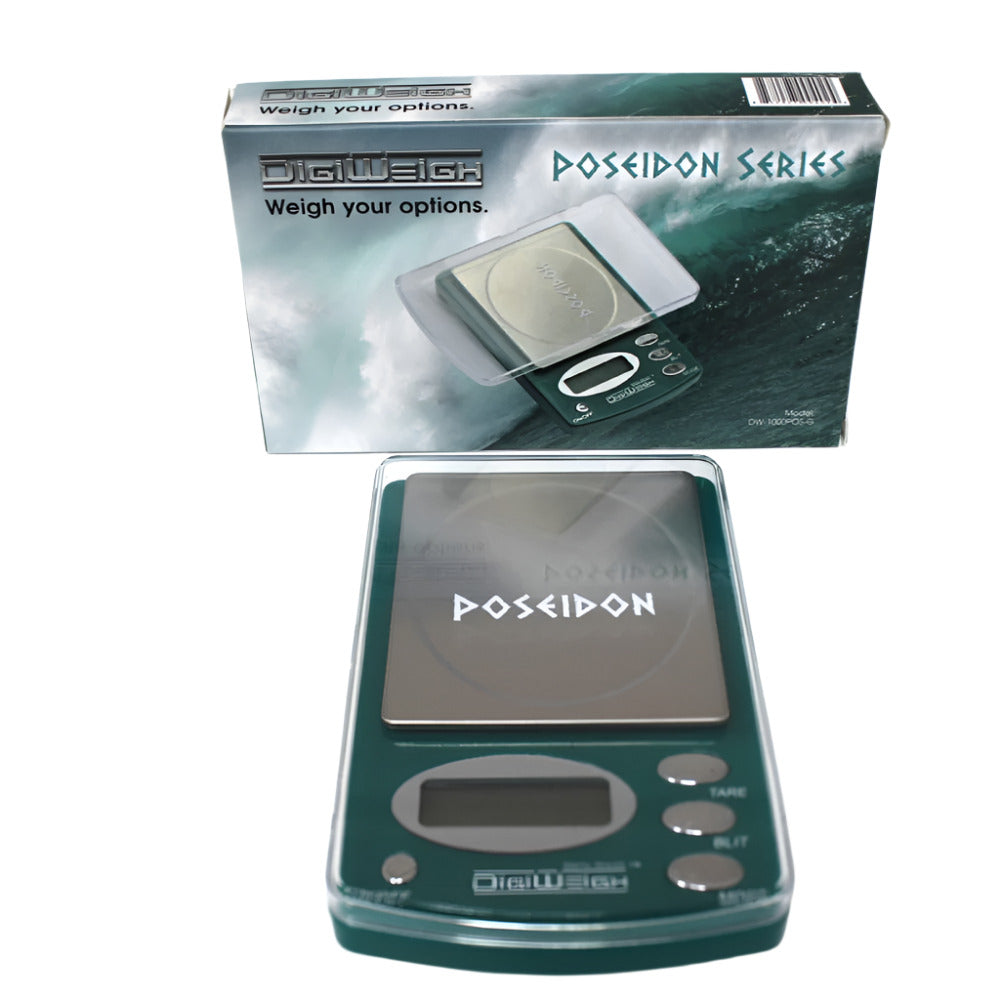 DW-1000POS Digiweight Pocket Scale with 1000g capacity and 0.1g accuracy, LCD display, compact design, and durable precise weighing function.