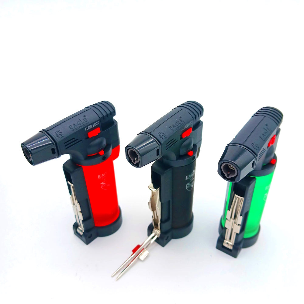 PT101PT Eagle Tool side torch lighter 12 ct display with adjustable flame, wind-resistant performance, and durable design for reliable torch use.
