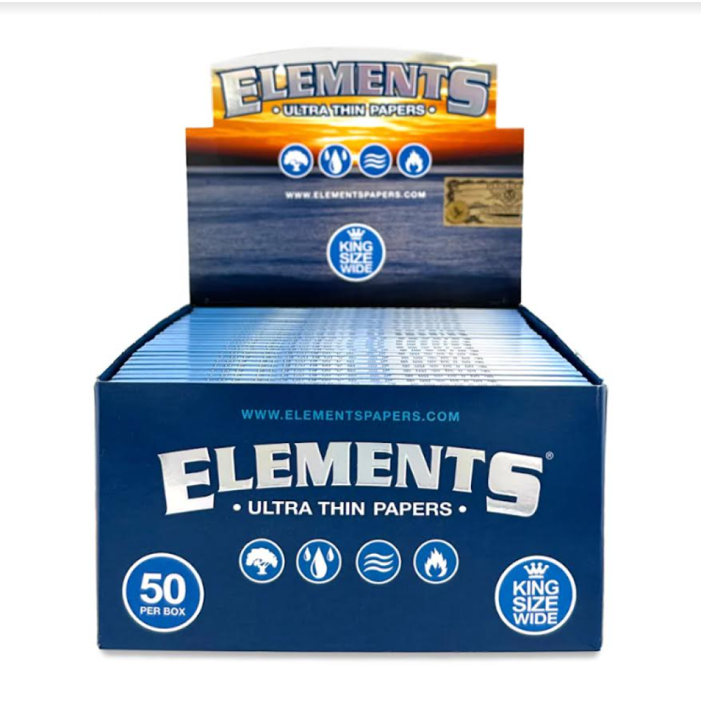 Elements Ultra Thin Papers King Size Wide, premium rolling papers made from ultra-thin material for a clean, slow, and even-burning smoking experience.
