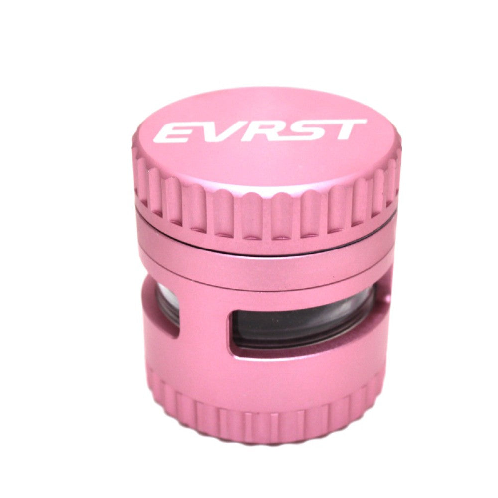 EVRST 63mm 4-part metal grinder with window view design, sharp teeth, and durable build for smooth and efficient herb grinding.