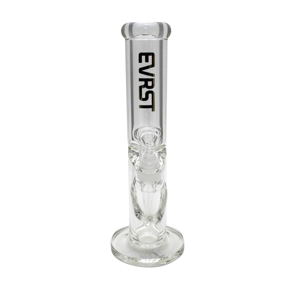EVRST 9mm thick flat bottom straight shooter water pipe with downstem and 14mm male bowl, durable borosilicate glass with stable and smooth filtration design.