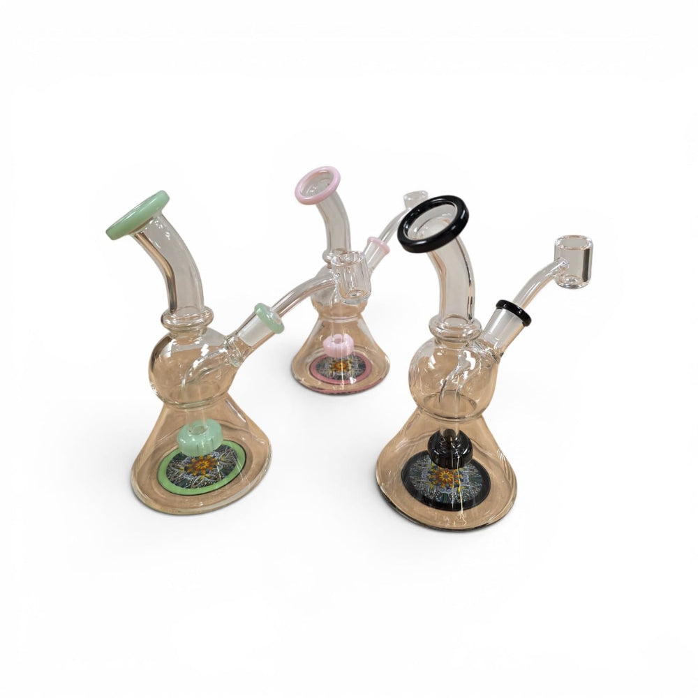 Fancy Tube Color Dab Rig Water Pipe crafted from premium borosilicate glass with a colorful tube design for smooth and flavorful concentrate sessions.