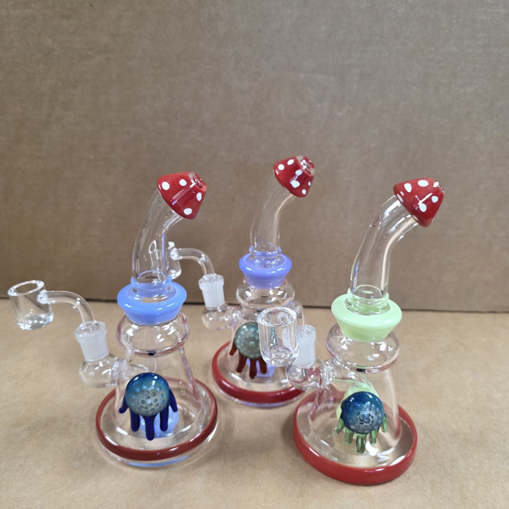 Flat Bottom Colored Tube Water Pipe with 14mm Glass Bowl for a Smooth and Stable Smoking Experience