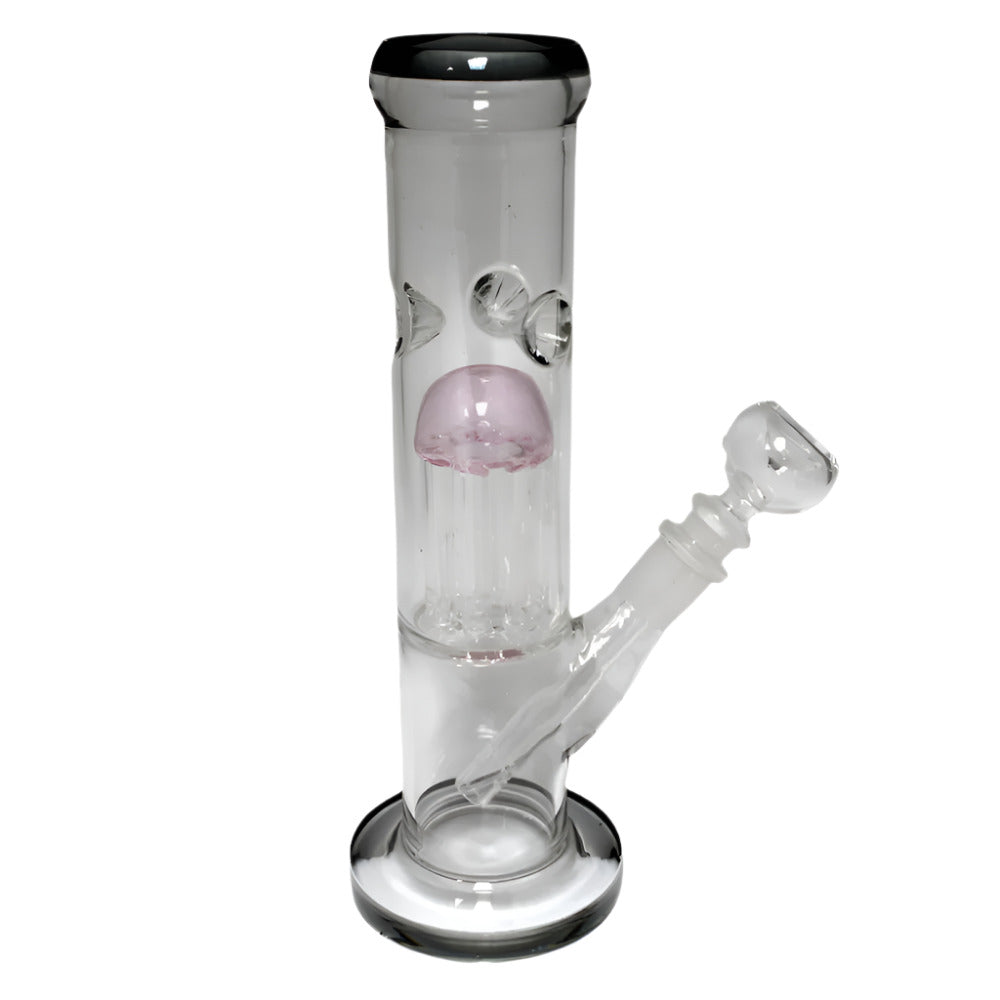 Flat bottom tree percolator water pipe glass bong featuring advanced multi-arm filtration system, durable glass construction, and smooth smoke diffusion for a cleaner experience.