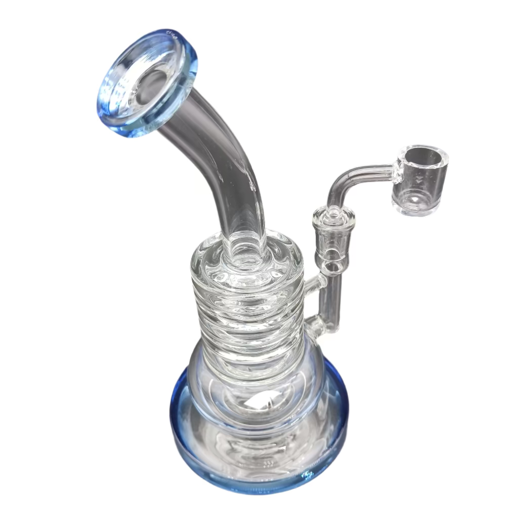 Flat ring bottom water pipe bong glass rig with strong stable base, durable construction, and smooth filtration for clean vapor hits.