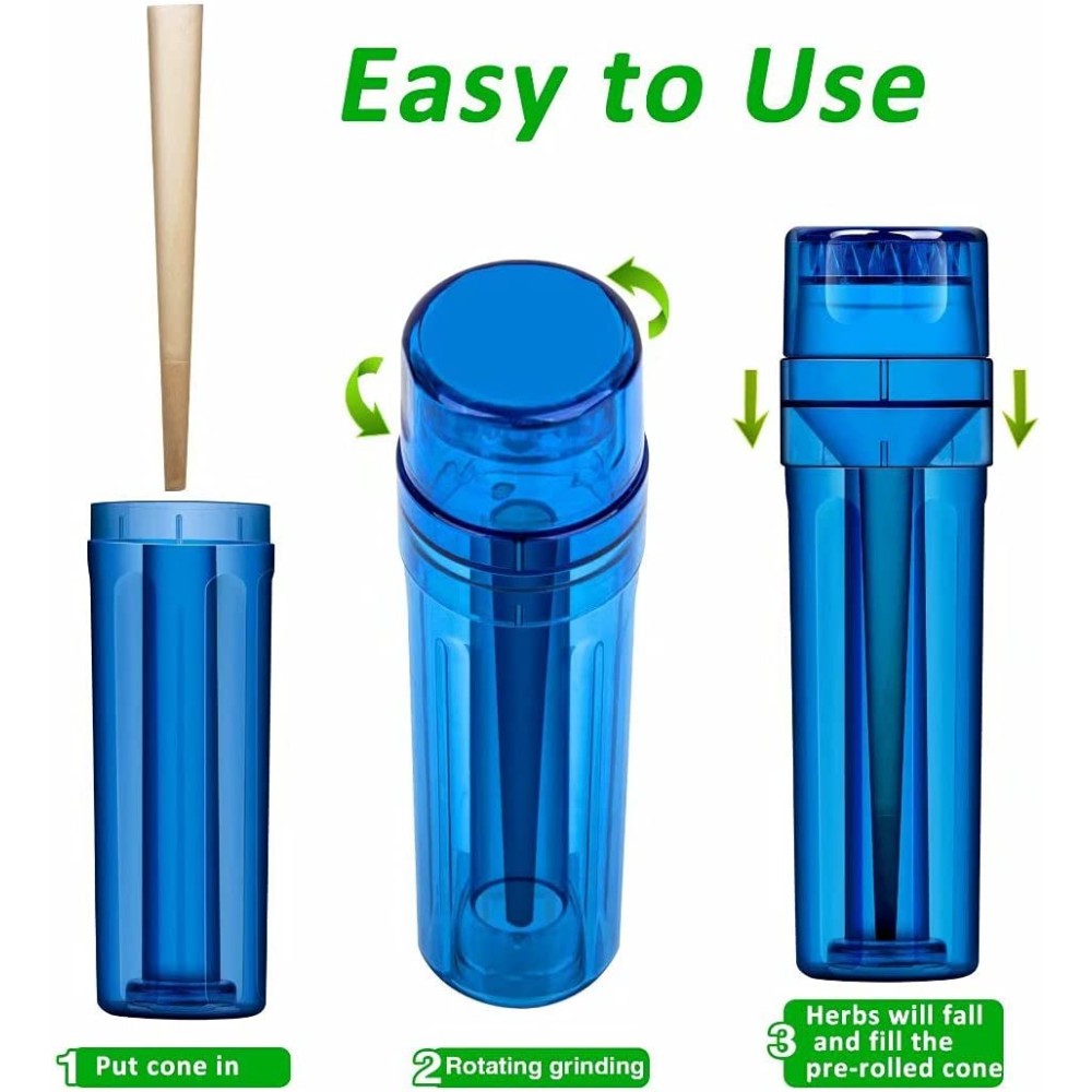Flower Tower 3-in-1 herb grinder with cone filling system and storage container for smooth grinding and easy, mess-free cone packing.