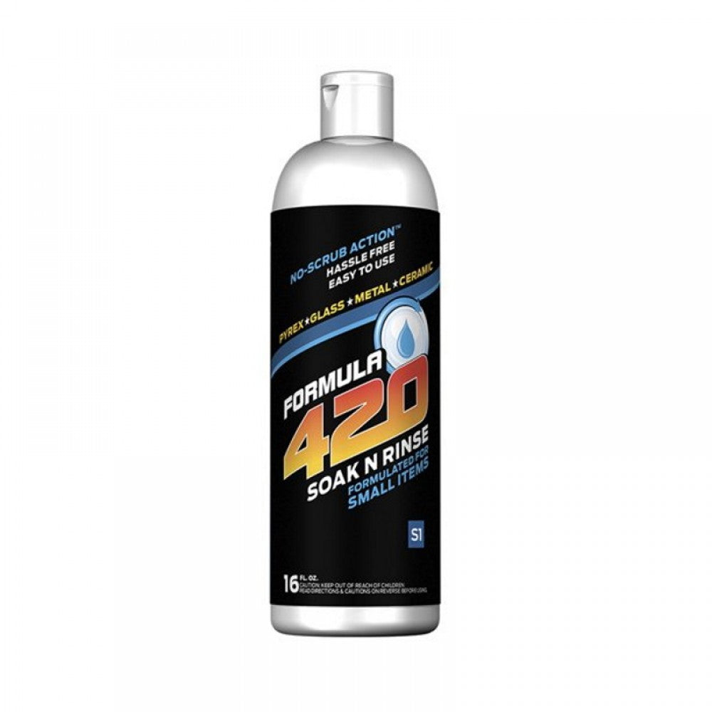 Formula 420 Cleaner Soak-N-Rinse 16 oz powerful cleaning solution for soaking and rinsing resin and buildup easy deep cleaning for glass and accessories.