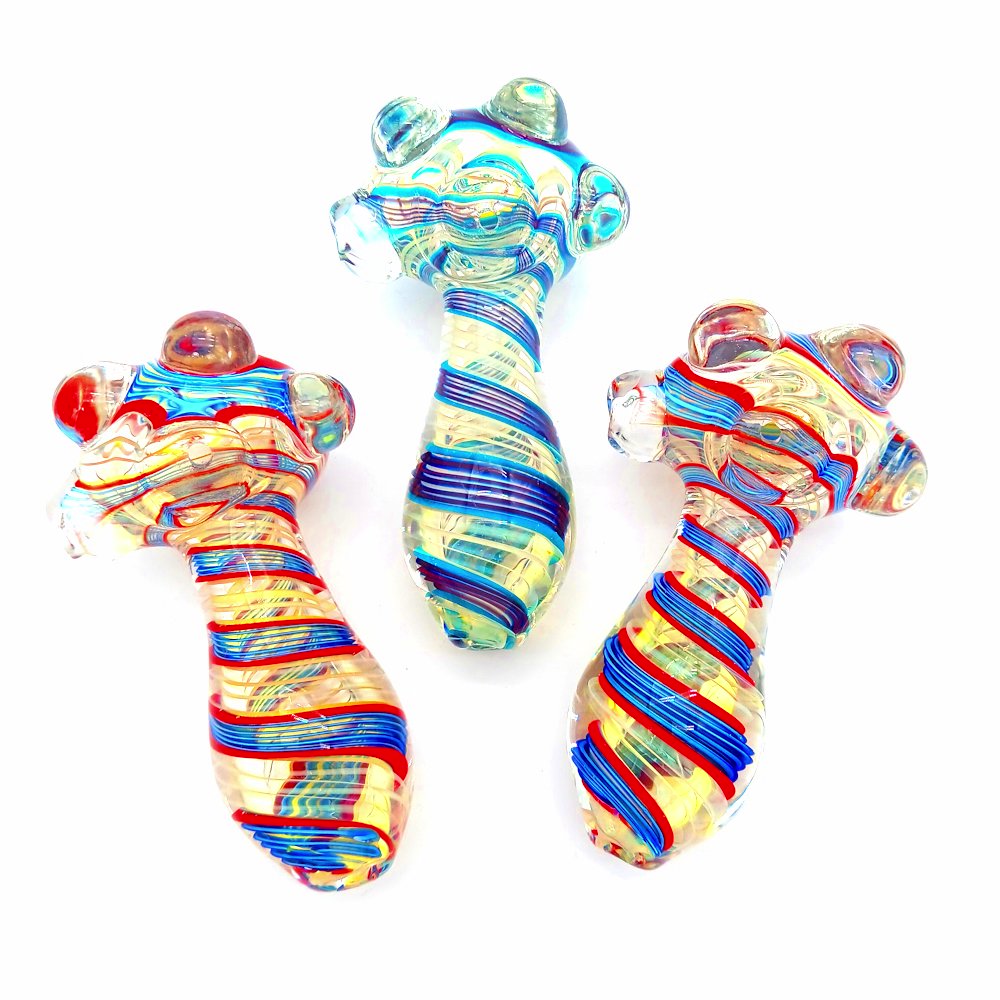 Cubed design heavy duty glass hand pipe featuring geometric cube-inspired structure, thick durable glass construction, and compact ergonomic handheld design for smooth use.