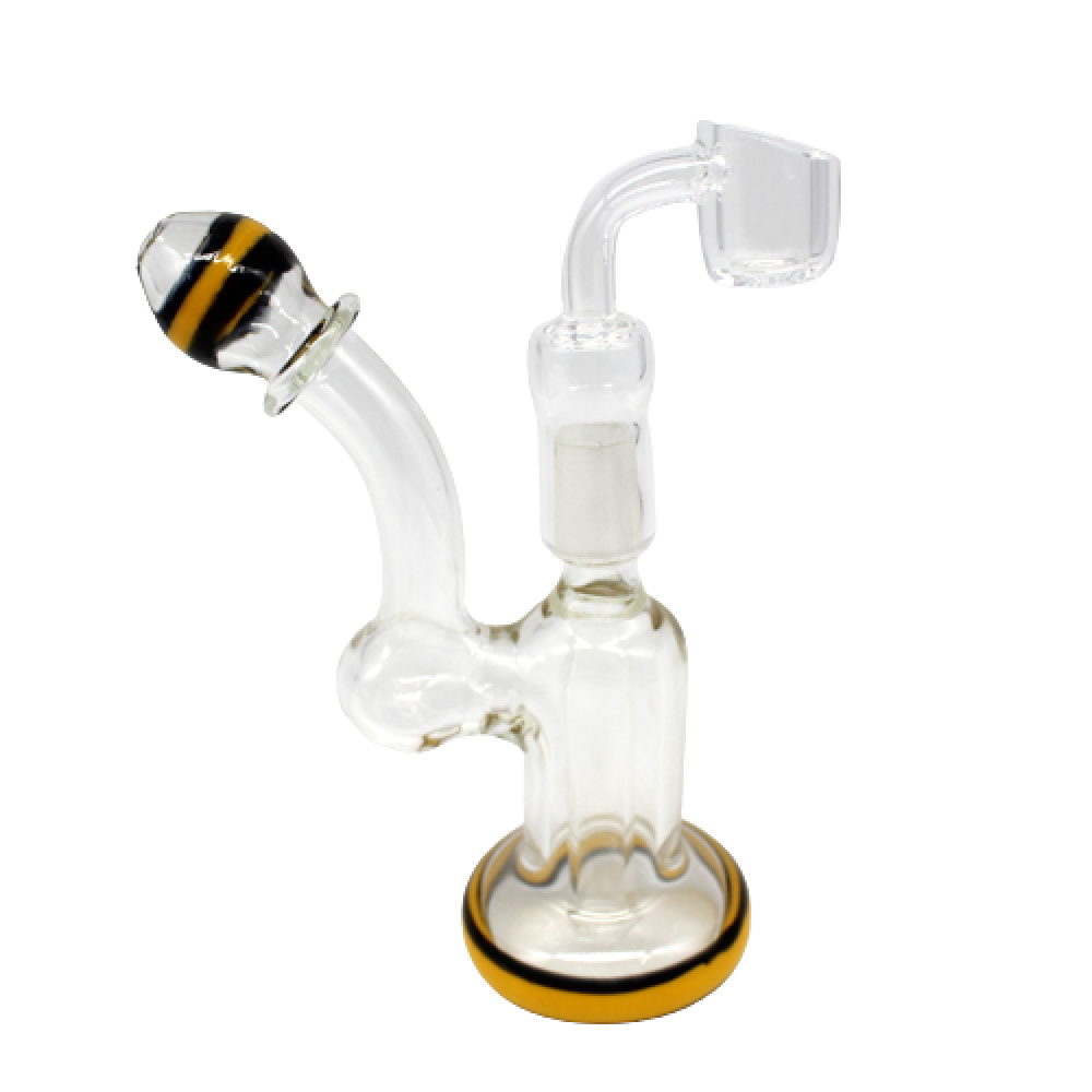 Dab Rig Water Pipe with 14mm Female Banger Glass Water Pipe Designed for Smooth Vapor Production and Efficient Heat Resistance