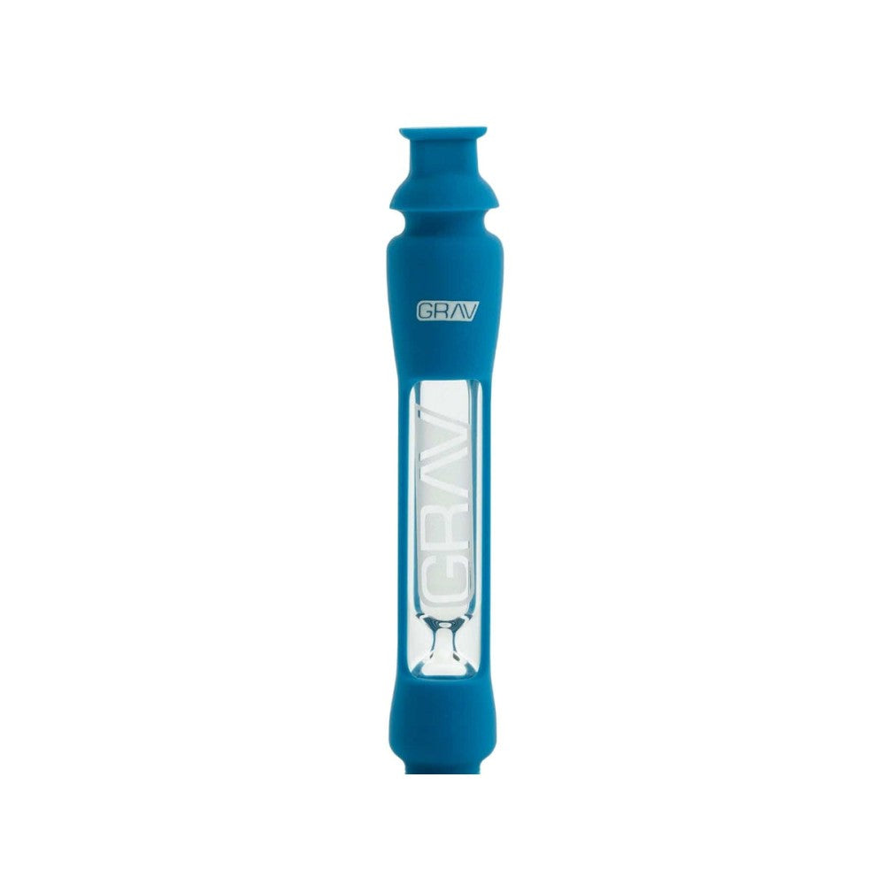 GRAV 12mm Taster with Silicone Skin Compact Glass Hand Pipe with Protective Silicone Sleeve and Durable Portable Design