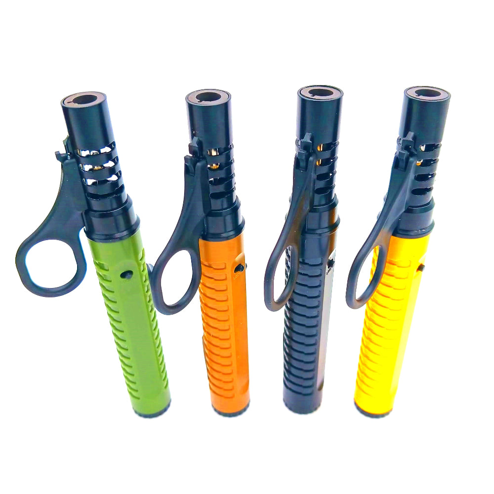 GT-052 Clickit pen torch lighter 20pcs display box, designed with a slim portable body, strong wind-resistant jet flame, and durable construction for reliable everyday use.