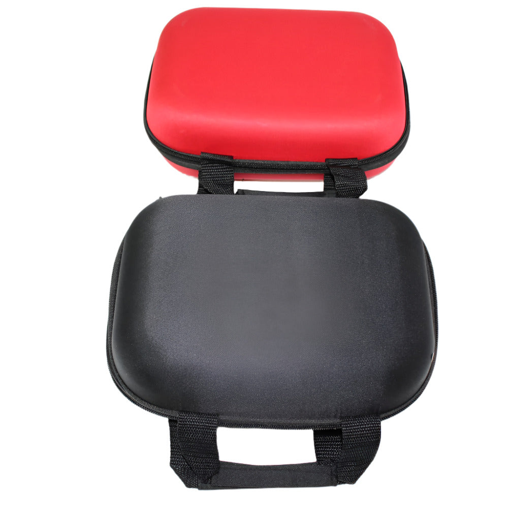 Large hand pipe carrying case with durable hard shell, soft padded interior, and secure zipper closure for safe storage and protection.