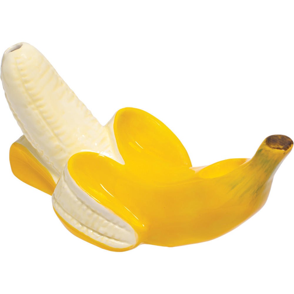 Handcrafted Ceramic Banana Pipe Creative Banana-Inspired Ceramic Hand Pipe with Artistic Design