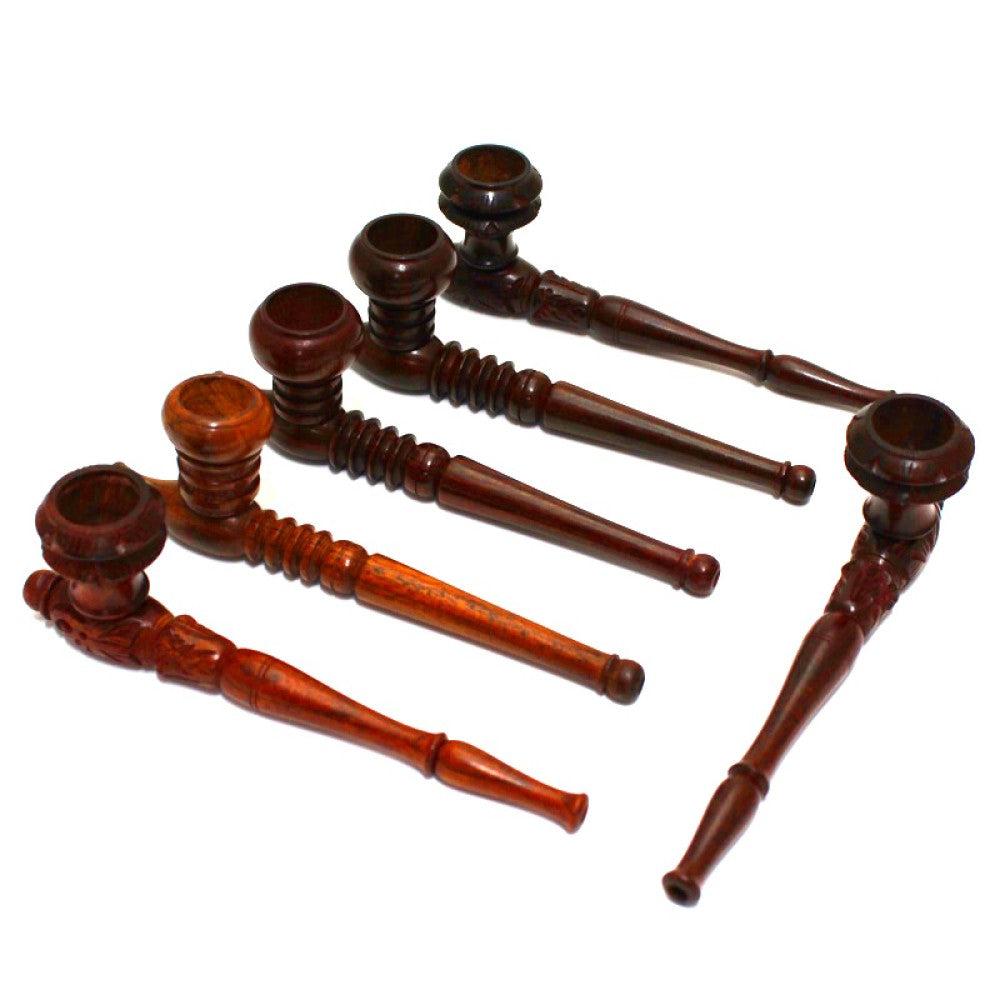 2 Part Wooden Tobacco Hand Pipe with natural wood construction, two-piece design, smooth finish, and durable craftsmanship.