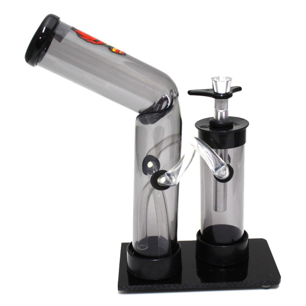 Headway Designs acrylic double chamber water pipe with durable lightweight acrylic construction, dual chamber filtration system, and smooth airflow design.