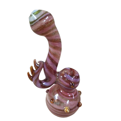 Large size hook with spike design glass bubbler featuring durable body and smooth airflow performance