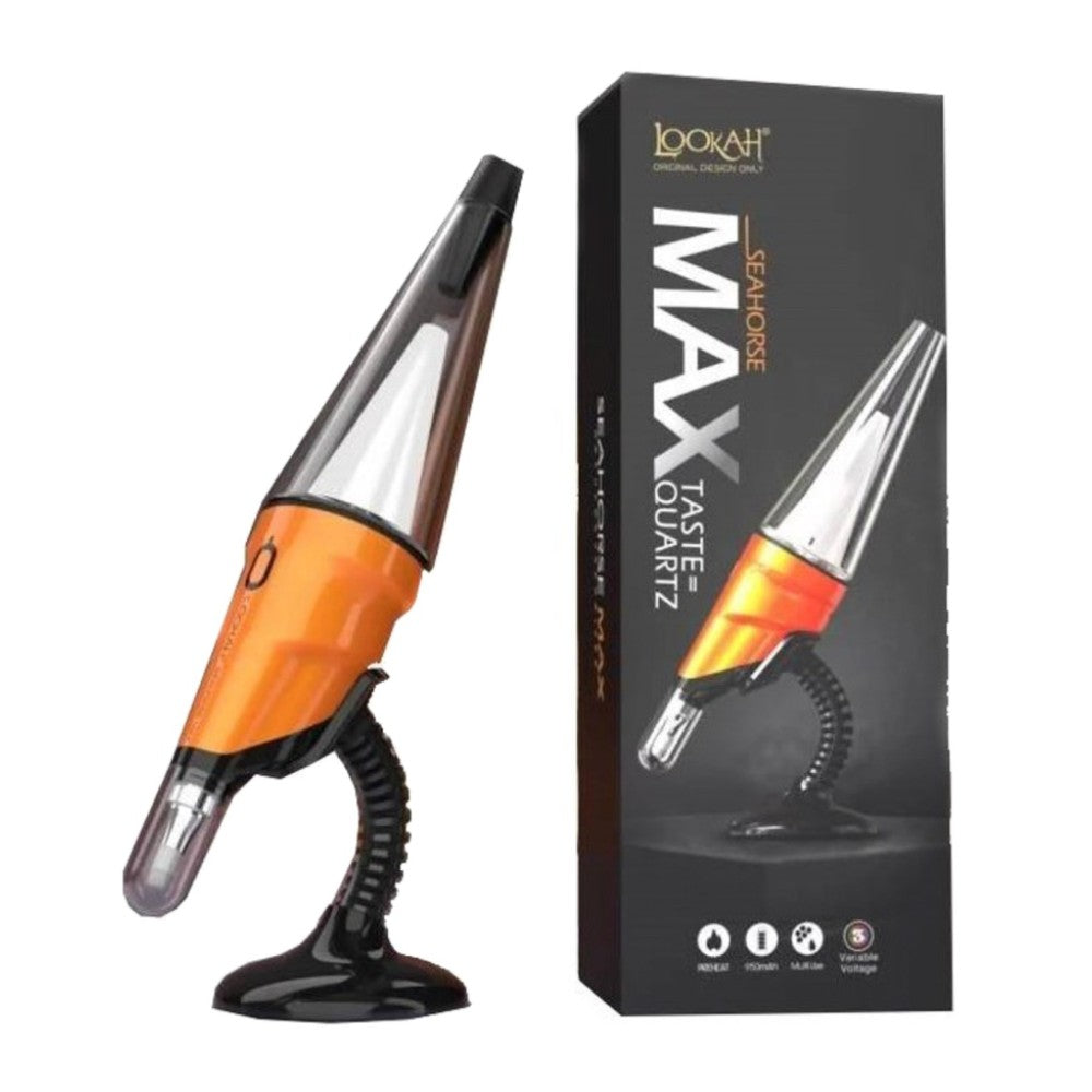 Lookah Seahorse Max Dab Pen featuring portable electric dab straw design, powerful rechargeable battery, and efficient concentrate vaporization system for smooth performance.