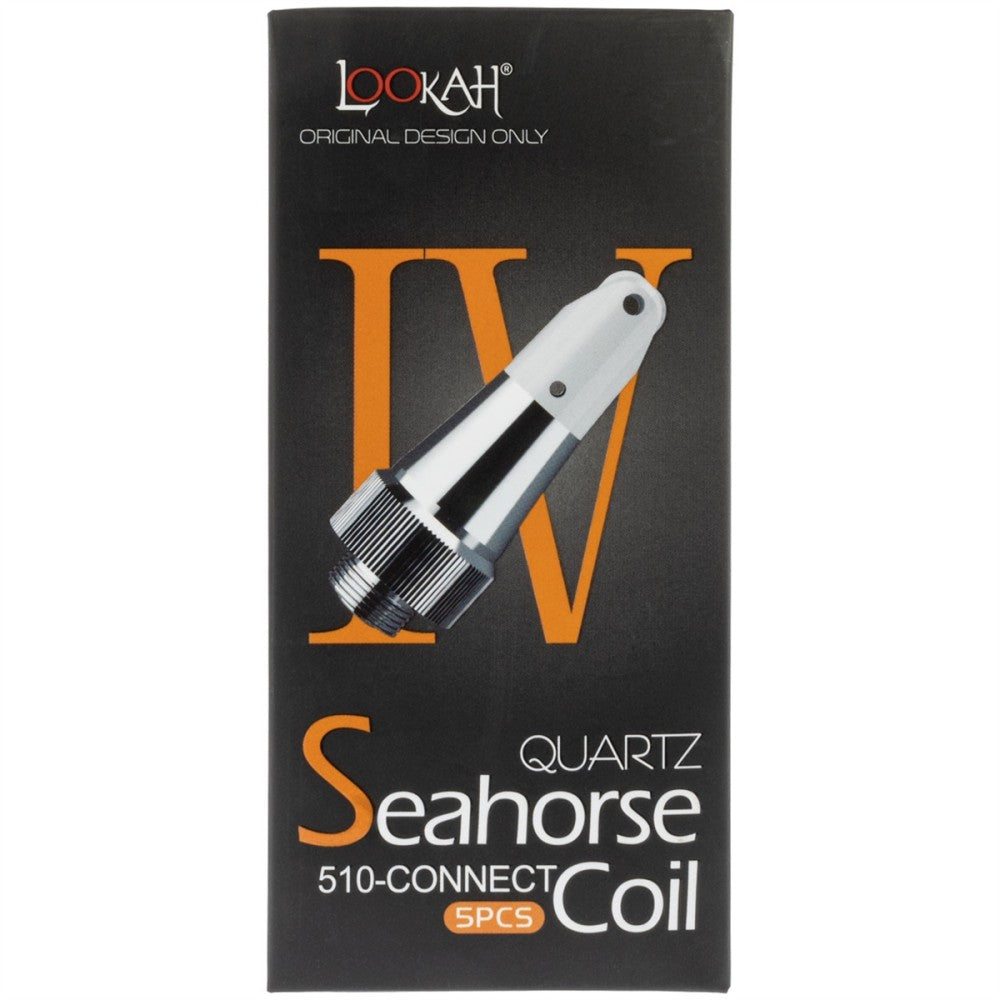 Lookah Seahorse Quartz Coil IV replacement coil featuring quartz heating element, compatible design, and efficient concentrate vaporization performance for Seahorse devices.