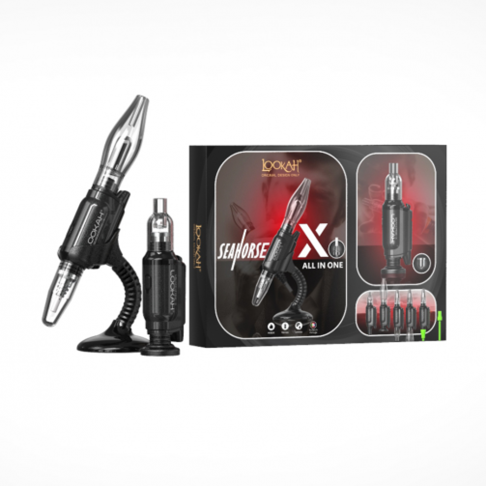 Lookah Seahorse X Portable Wax Dab Kit featuring rechargeable electric dab straw design, efficient heating system, and compact travel-friendly concentrate vaporizer.