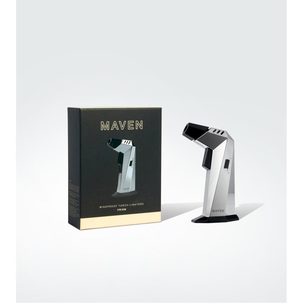 Maven Prism torch lighter with powerful jet flame, windproof performance, and durable sleek design for reliable everyday use.