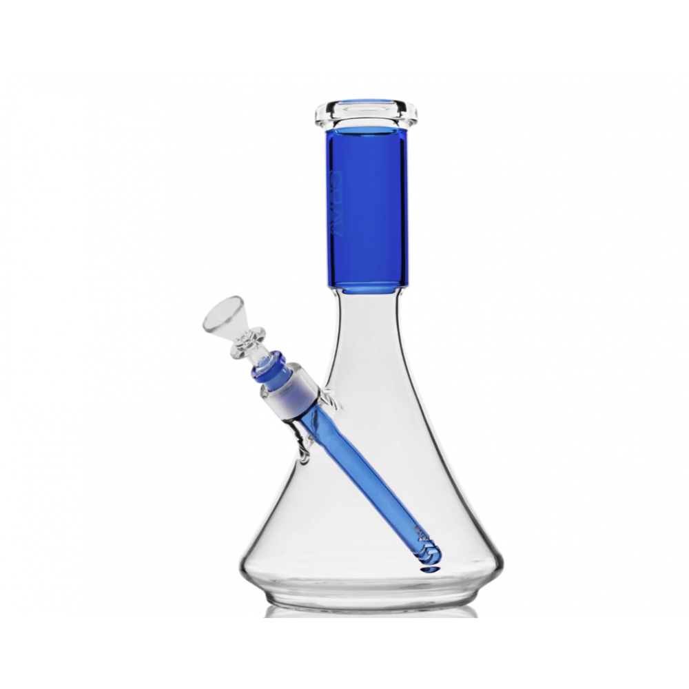 GRAV Medium Deco Beaker Bong crafted from high-quality borosilicate glass, featuring a sturdy beaker base and efficient water filtration for smooth draws.