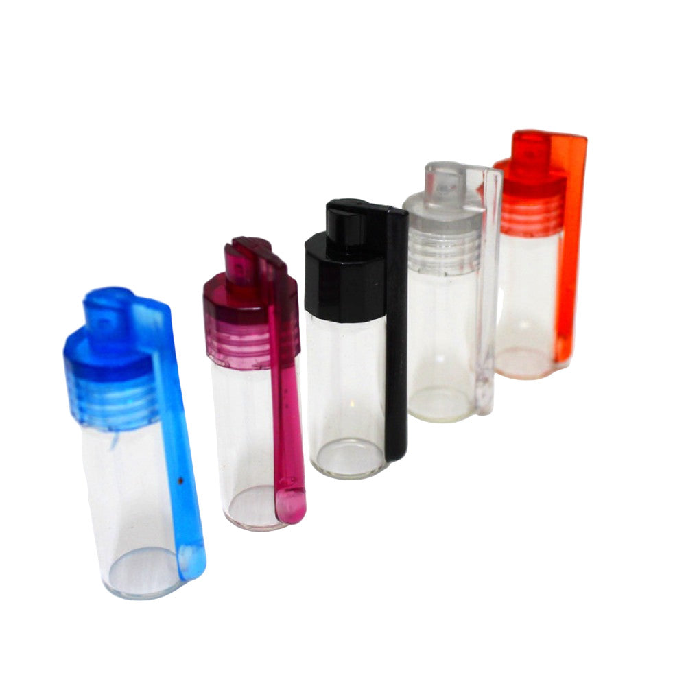 Medium size plastic snuff bullet container durable pocket friendly design for easy dispensing