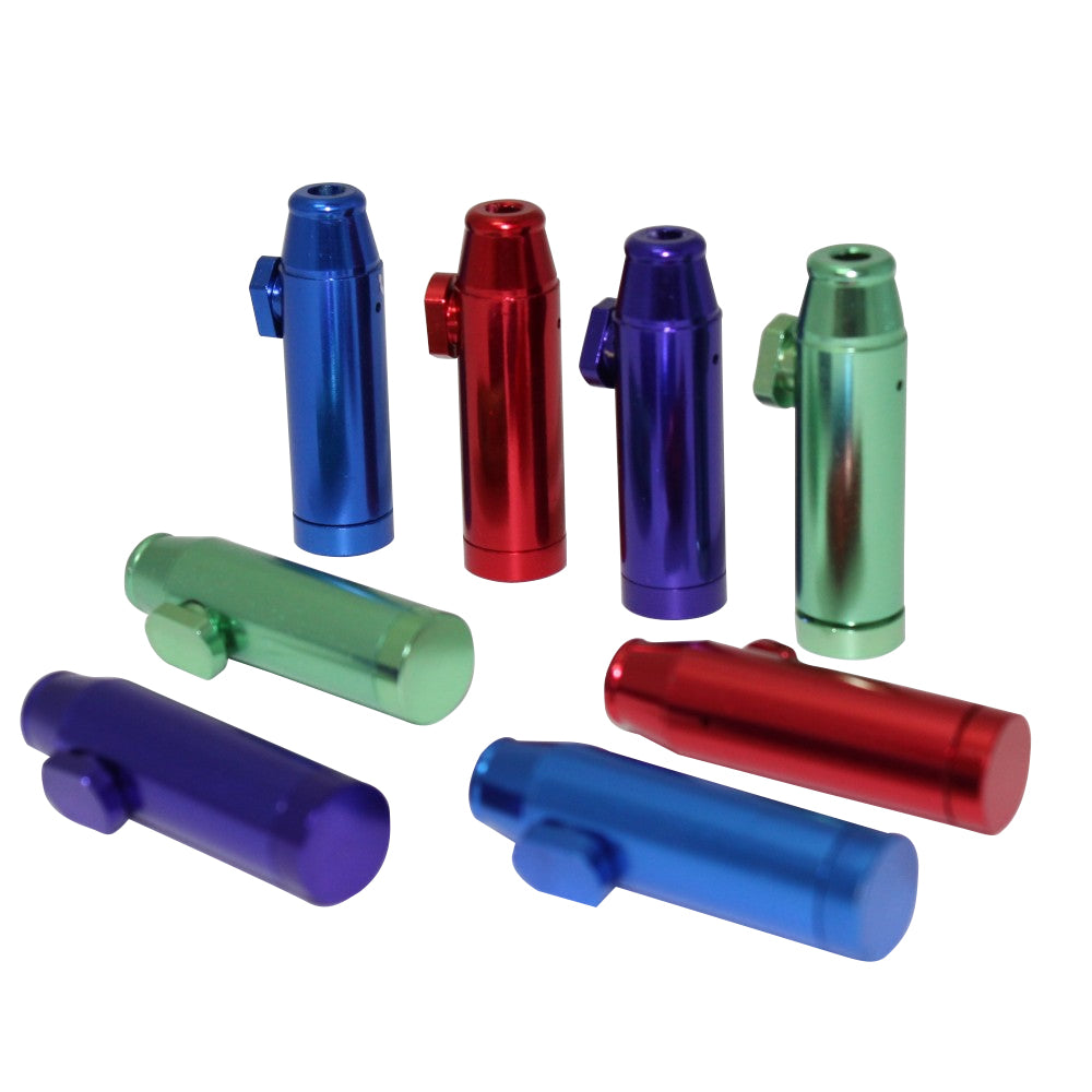 Metal Bullet Pipe with durable metal construction, sleek bullet-style design, compact size, and portable functionality.
