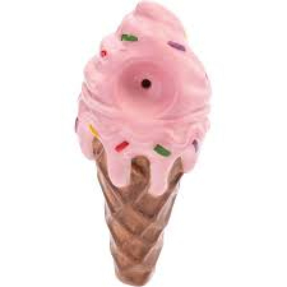 Ceramic Ice Cream Mini Hand Pipe Novelty Ice Cream Shaped Ceramic Pipe with Compact and Decorative Design