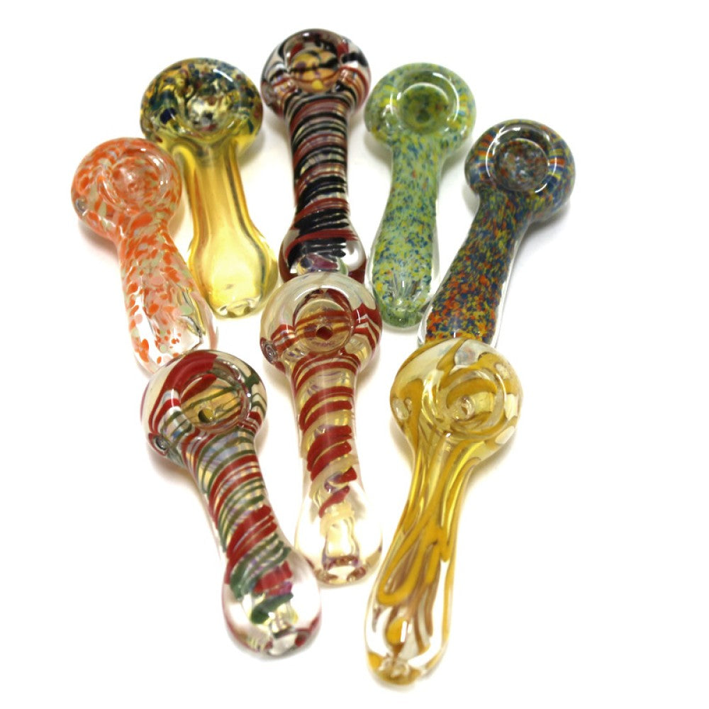 Mixed color glass hand pipe bundle containing 50 assorted pieces with vibrant colors and durable glass construction.
