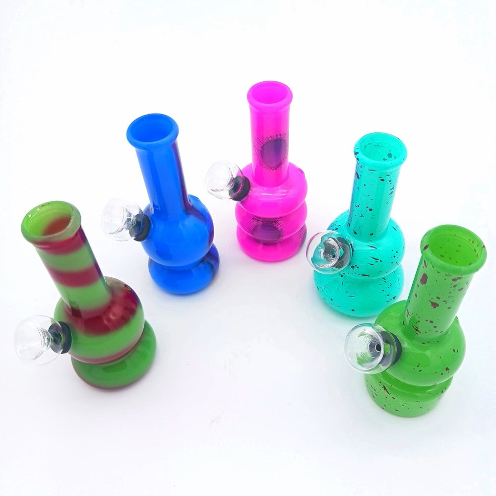 Multi-color beaker base regular water pipe featuring durable glass construction, a wide stable base, and smooth water filtration for a consistent smoking experience.