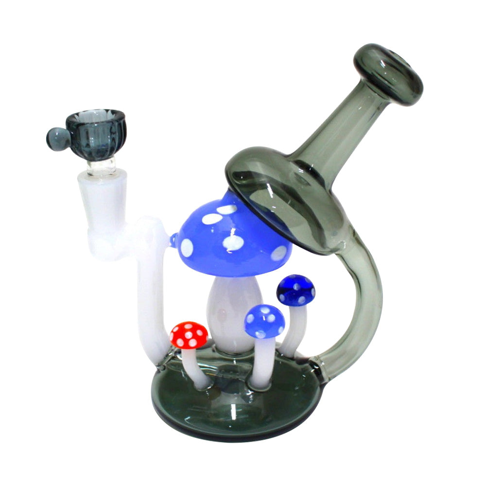 Mushroom Design Dab Rig Water Pipe Decorative Glass Rig with Mushroom Style Chamber for Smooth Vapor Filtration and Clean Concentrate Hits