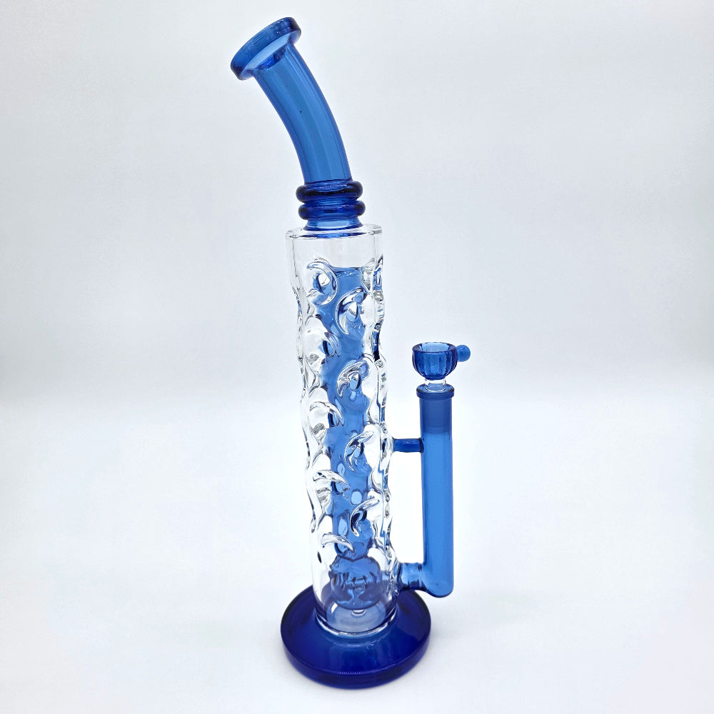 New design tall glass water pipe straight tube style, built for smooth airflow, efficient filtration, and clean, cool smoke delivery with durable glass construction.