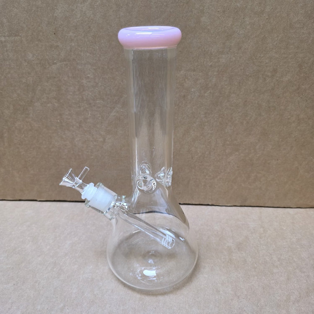 Color beaker mouth tube water pipe glass bong with strong durable build.