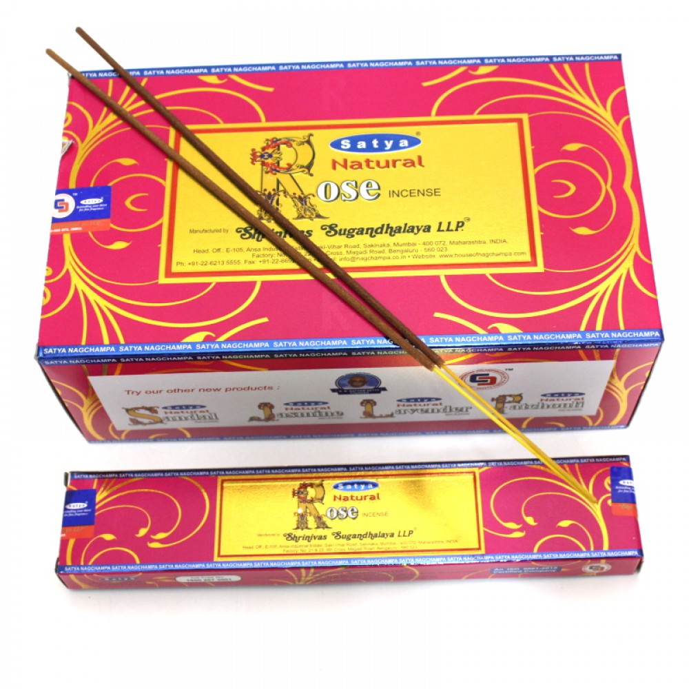 Original Satya masala incense sticks 15g box with traditional hand-rolled natural fragrance.