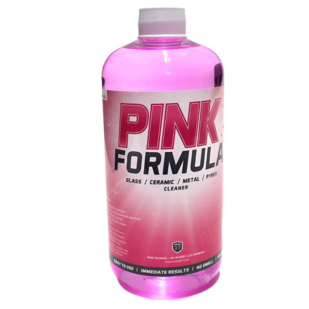 Pink Formula Cleaner 16 OZ liquid cleaning solution for removing residue and buildup powerful multi-purpose formula for easy maintenance and hygiene use.