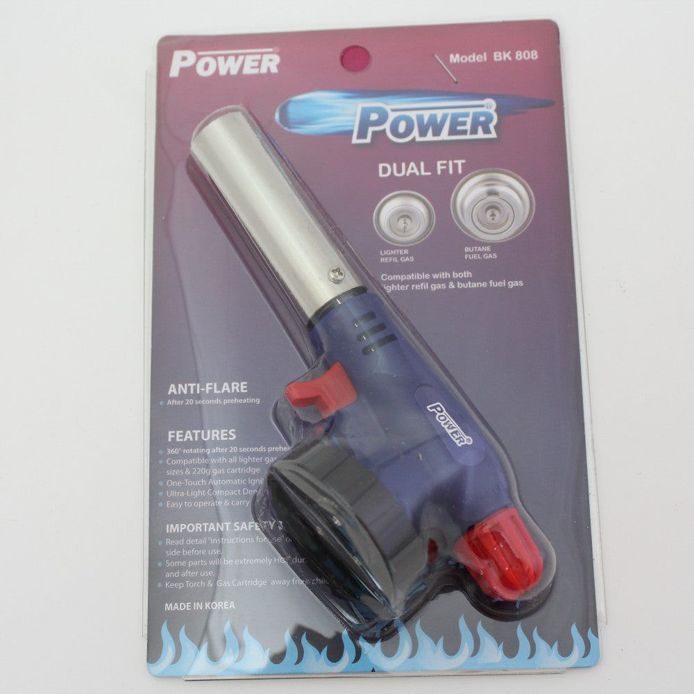 Power Dual Fit Ignition torch lighter refillable butane dual flame ignition system designed for strong and reliable lighting performance with durable body construction