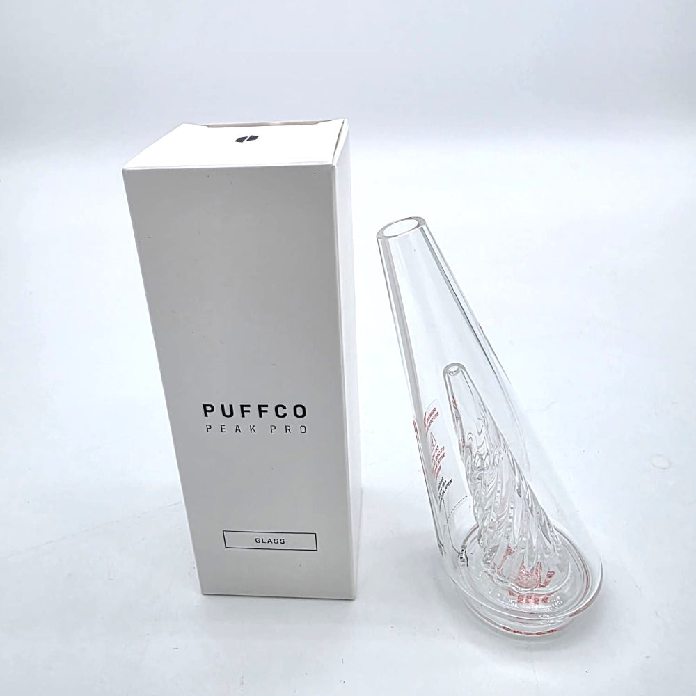 Puffco Peak Pro glass attachment made from premium durable glass designed for smooth airflow and enhanced vapor performance.