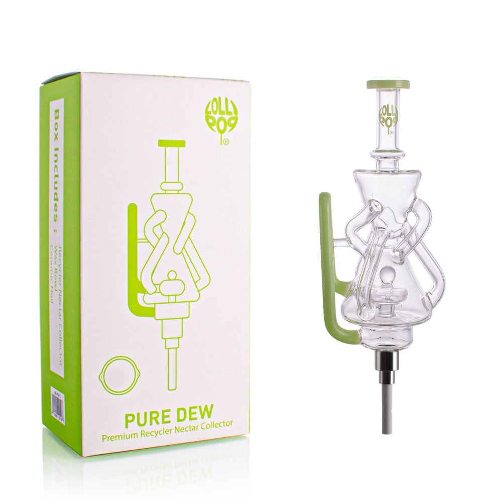 Cali Cloudx Recycler Lollipop Straw Glass Dab Straw Kit for Wax and Concentrates Portable Nectar Collector.