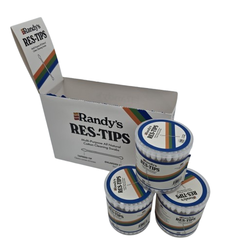 Randy’s Res Tips cotton swabs 6 box pack designed for precise cleaning of glass and smoking accessories