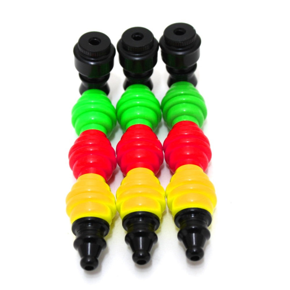 Rasta Color Metal Pipe with Lid Durable Metal Hand Pipe Featuring a Secure Lid and Vibrant Rasta-Inspired Color Design