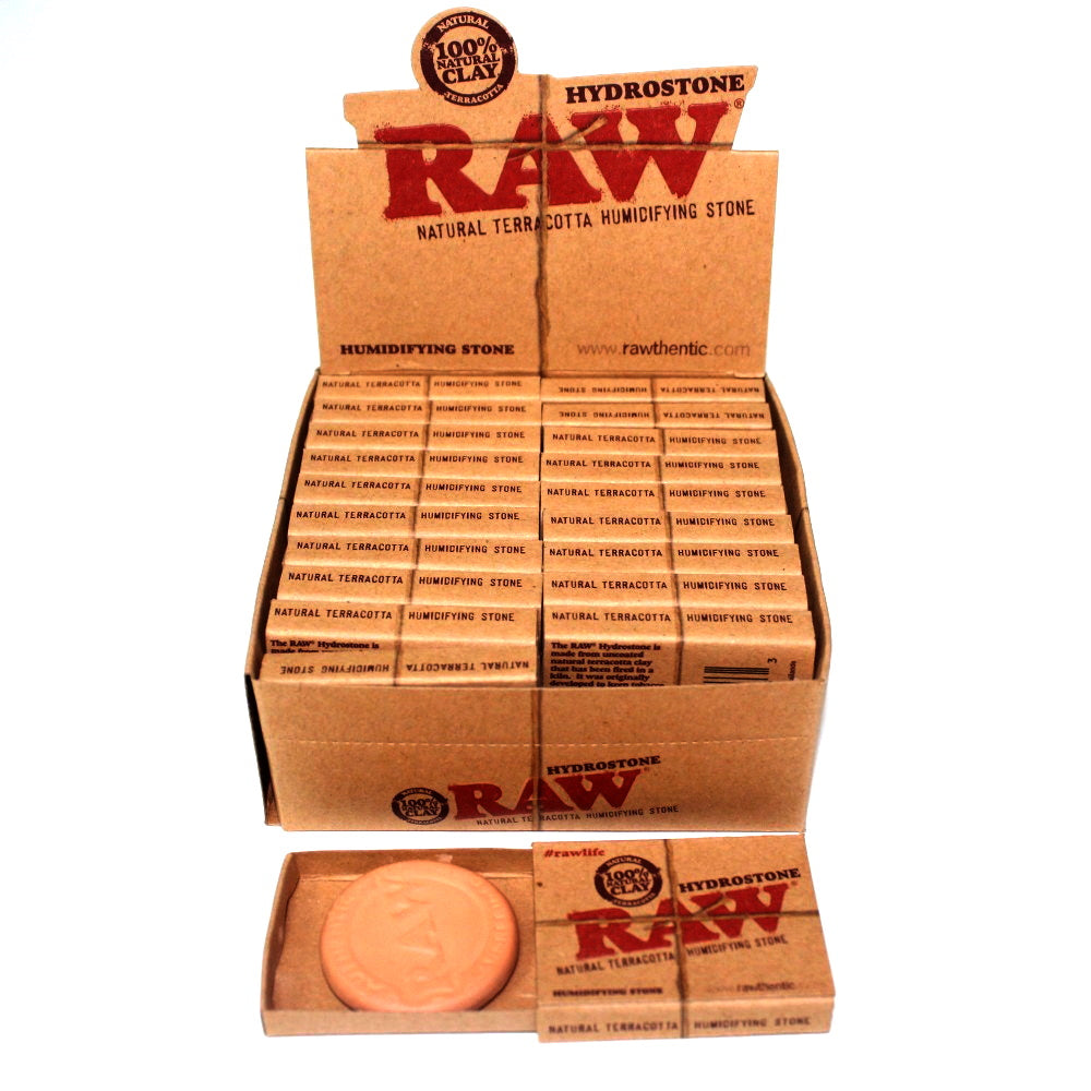 RAW Hydrostone moisture control stones made from natural terracotta, reusable design, 20 pieces per pack for freshness maintenance.