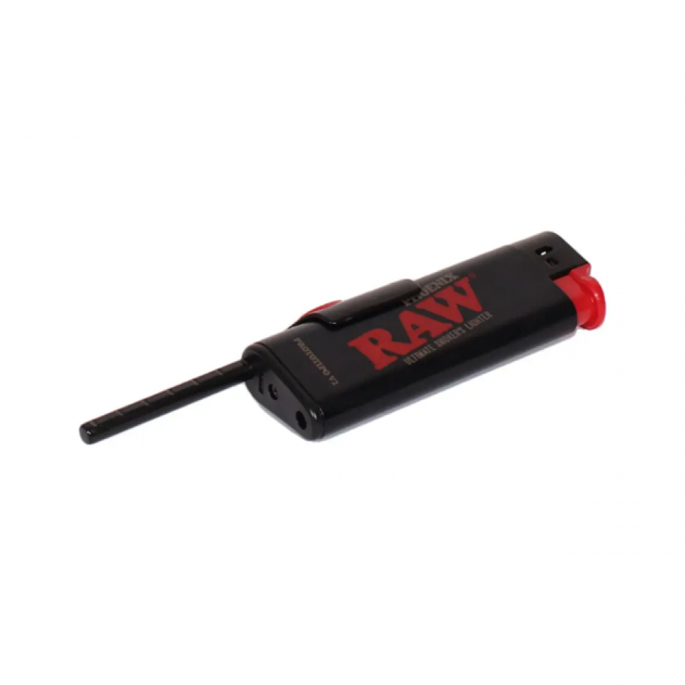 The RAW Phoenix lighter featuring reliable ignition, durable construction, and iconic RAW branding for convenient everyday use.