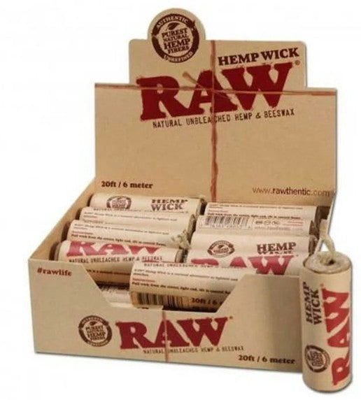 Raw Hemp Wick 20 Ft / 6 Meter 20 Rolls Per Box